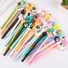 50 PCs Set Kawaii Gel Ink Pens Cartoon Writing Tool Cute Neutral Pen Office School Stationary with Pencil Bag Kids Holidays Gift 210330