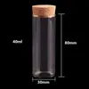 Tubo de ensayo pequeño de 15ml/25ml/30ml/35ml/40ml/50ml/60ml con tapón de corcho botellas frascos viales DIY Craft 24 piezas