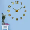 Relógios de parede 2022 Wedding Decoration Clock DIY Design moderno 3D Adesivos de espelho acrílico