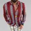 Plus Size 3xl Mans Herbst Blusa Casual Shirt gedruckt Langarm Bluse Fashion Spring Bluse Herren Strickjacke Hawaiian Shirts