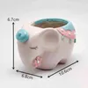 Silicone mold elephant sheep flower pot succulent DIY making resin concrete vase cactus silicone mold home decoration tools 220110