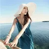 Caps Hats Scarves Gloves Fashion Aessories16 Colors Women Wide Brim Hat Floppy Large Sunhat Beach St Hats Sun Ladies Outdoor Foldable Dro