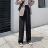 HziriP Plus Size Korean Women High Waist Brief All Match 2021 Thin Chic Office Lady Wide Leg Pants Spring Stylish Solid Trousers Q0801