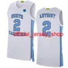 Maglia da basket North Carolina Tar Heels College Cameron 13 Johnson Jersey Christian Keeling 2 White Harrison 40 Barnes Cucita personalizzata