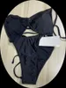 Kvinnors badkläder kvinnor bikini 2021 Badräkt Tankini Baddräkt Sheer Black Top Gold Chain Hardware Varje Skimpy Bottom Great for Pool Parti