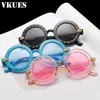 Yian Steampunk abelha crianças óculos de sol meninas meninas meninas vintage crianças óculos de sol rodada criança bebê vidro criança sombras oculos gafas