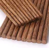 Natural Wooden Chopsticks Without Lacquer Wax Tableware Dinnerware Chinese Classic Style Reusable Natural Sushi Chopsticks DHP29
