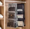 Wardrobe Double Side Hanging Organizers 6 Pockets Storage Handbag Organizer Bag Closet Boxes & Bins