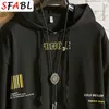 SFABL Moda Uomo Hip Hop Felpa con cappuccio Felpa con cappuccio grande tasca Streetwear Uomo Casual Nero Bianco Pullover con cappuccio Uomo 210818