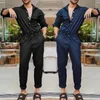 Men Long Sleeve Jumpsuits Overalls Autumn Trousers Working Plus Size Pants With Pockets Casual Overall Male M-3XL Men's