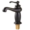 Badrumskranar Sink Faucet Wash Basin TAPS Vintage kran Sink Mixer Black Faucet Bras Lavatory326f