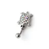 Wyczyść Kolor Styl Tortoise Button Button Pierścień Piercing Body Jewlery 1.6 * 11 * 5/8 Belly Ring Body Jewelry C3