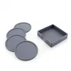 패드 4pcs / 세트 실리콘 컵 받침 탁자 보호를위한 홀더가없는 미끄럼 방열 컵 코스터