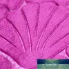 3 sztuk / zestaw 3D Fioletowy Shell Łazienka Maty WC Worek Decor Flanel Kąpiel Maty Solidne Kwiat Anti-Skid Carpet Water Absorbent Rugs Foot Cena Expert Design Quality