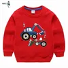 Enfants Pull Bébé Garçons Dessin Animé Imprimé Pull T-shirt Filles Casual À Manches Longues Coton Tops Enfant Sport Tricots Vêtements 211201