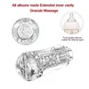 Male Masturbator Cup Soft Pussy Sex Toys Transparent Vagina Adult Endurance Exercise Products Vacuum Pocket For Men Mouth332O