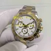 11 Style Real Po Eta 7750 Automatic Watch Men's 18K Yg SS 40mm witte wijzerplaat 116503 Champagne Two Tone Bracelet 116506 116500237E