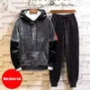 Gold Samt Langarm Hosen Anzug Herren Herbst Und Winter Pullover Plus Dicke Casual Sportswear Zwei-stück Gym Kleidung