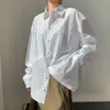 White Loose عارضة Blusas الكورية طويلة الأكمام الاتجاه السيدات زائد الحجم قميص المرأة ربيع الخريف الفول الأخضر بلوزة 210510