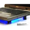 1pc USB Notebook Koeler Blauw LED Licht Heatsink Laptop PC Base Computer Cooling Pad Heat Dissipation Bracket willekeurige kleur