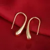 Fashion Real Silver Water Drop/Teardrop/Raindrop Drop Dangle Earrings for Women Whole Jewelry Gift BKE004
