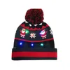 LED Juldekorationshatt Sticka vinterhattar Kids Beanie