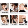 Pro 6in1 Digital Display Shaving Machine Män Våt Torr Elektrisk Shaver Beard / Hair Trimmer Electric Razor Body Facial Rechargable P0817