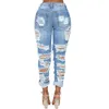 Jeans Boyfriend Fashion Summer Ripped pour femmes Street Hipster Denim Pantalons longs S-2XL Drop Women's