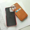 Card Bag Stone Texture Leather Phone Cases For iPhone 13 12 11 Pro Max XR XS X 8 Plus Hard PC Cover