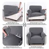 3 Tyg Typer Fåtölj Elastisk Sofa Skydd för vardagsrum Stretch Furniture Slipcover Stolar 1 Sittväska 211116