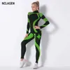 NCLagen Sport Seamlsuit Dames Yoga Set 2 Stuk Fitnleggings en Top Hoge Kwaliteit Sportwear Training Tracksuit Gym Clothes X0629