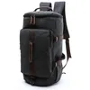 Canvas Unisex Leisure Outdoor Travel Adventure Backpack Retro Premium Solid Color