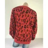 Kvinnor Vintage Camouflage Sweater Långärmad O Neck Leopardtryck Stickad Pullover Casual Jumper Höst 210428