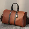 Plunjezakken 2021 Reistas Mannen Crazy Horse Leren Handtas Grote Capaciteit Handbagage Vintage Laptop Multifunctionele Sport