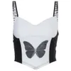 Dames papillon Sexy Bralette y2k esthétique hauts été SleevelV cou Streetwear Camis Corset Triangle recadrée Feminino X0507