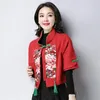 Ubranie etniczne Cheongsam kobiety plus size płaszcze 2022 Jumn bawełniane mieszanka haftowe frędzle splicing tang kostium chiński koszulki qipao w