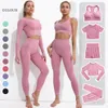 Tracksuits Fashion Passil Flash 브랜드 디자이너 Womens 요가 정장 체육관 착용 지퍼 Sportwear Tracksuit 피트니스 스포츠 의류 5pcs 러너 댄스 Yogaworld 탄성