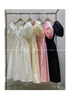 COREAN CHIC ESTATEMMATURA STUMPAMENTO STELLATO Collo quadrato a maniche a sospensione rosa Dress Donne Slim A Vestido Vestido Feminino Fashion Lace Up 210610