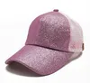 Yaz Glitter Kadın Beyzbol Şapkası Ince Örgü Spor At Kuyruğu Dağınık Güneş Şapka Kapaklar Kadın Ayarlanabilir Snapback Hip Hop Şapka GC816