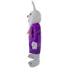 Costume del personaggio della mascotte del coniglietto di Pasqua di Halloween Personaggio dei cartoni animati di alta qualità Animale di peluche Personaggio a tema anime Formato adulto Natale Carnevale Festival Vestito operato