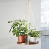 Autres fournitures de jardin Cintre pour plantes en macramé - Étagère pour jardinière suspendue à l'intérieur Porte-pot de fleurs décoratif Boho Bohème Décoration d'intérieur, dans une boîte, pour