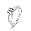 Cluster ringar Morsan Diamond Ring Girl Diamond Silver Live Bröllop Förslag Vanlig present dam