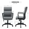 Amerikaanse voorraad commerciële meubels bureaustoel lente kussen Mid back uitvoerend bureau stoel met PP armen 360 Swivel taakstoelen312j