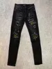 2021 Mens Designer Jeans Distressed Ripped Biker Slim Fit Motorcycle Denim para hombres Moda de calidad superior jean Mans Pantalones pour hommes jeans reales # 684