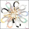 Jewelry Accessories Baby, Kids & Maternity 9 Colors Wooden Tassel Bead String Bracelet Keychain Food Grade Sile Beads Bracelets Women Girl K