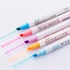 Textmarker CXZY Kawaii Milkliner Textmarker-Stift-Set Doppelköpfiger Hilighter Scribble Pastellkreidemarkierung Mildliner Art Fluo Japanisch 1M804