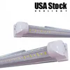 V Shaped Integrated LED Tubes Light 4ft 5ft 6ft 8ft Bulb Lights T8 72W 144W Double Sides Bulbs Shop Cooler Door Lighting Linkable Light Stock in Los Angeles USALIGHT