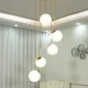 Chandeliers Villa Duplex Villa Lobby Lâmpada Pingente Moderna Escada Espiral Nórdica Pendurado Luz Dinando Sala de estar El Chandelier Incluir LED