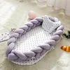 Baby Cribs Born Sleeping Nest Knit Crib With Pillow Travel Bed Tissu Nestje Lounge Bassinet Bumper Cushion