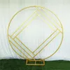 New Diamond Wedding Arch Mariage Backdrop Wrought Iron Creative Ring Geometric Frame Stand Screen Stage Background Decoration8077486